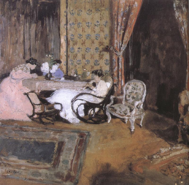 Edouard Vuillard Three women in the sitting room oil painting image